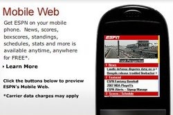 espn mobile web