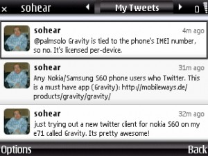 Gravity Nokia S60 screenshot 0002