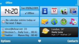 N97 home screen widgets
